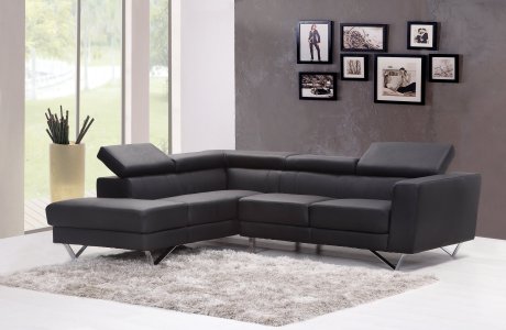 Modern grey couch and pillows